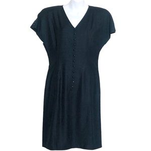 Silk Studio 100% Silk Vintage Black Dress Sz 10